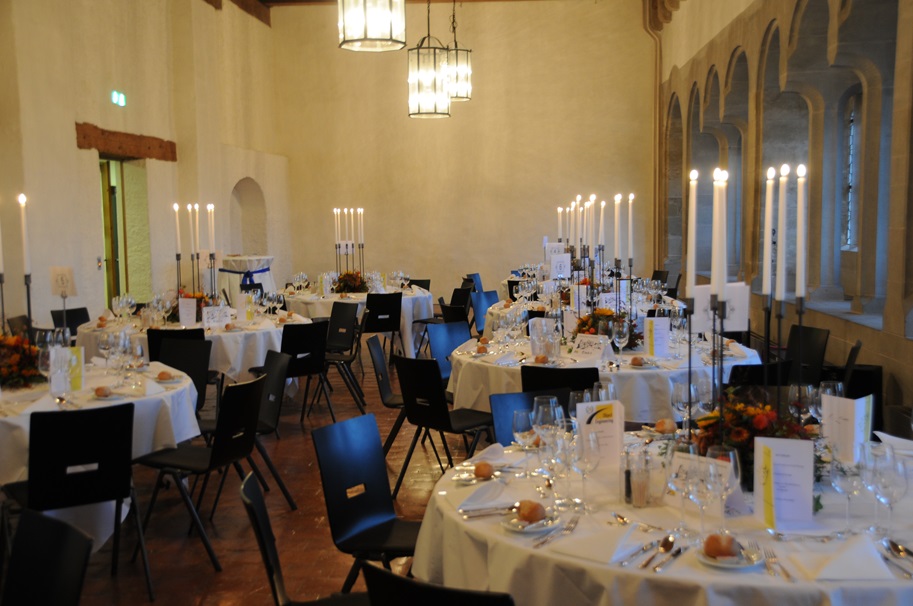 Photo of the hall in Lenzburg Castle of the 20th anniversary celebration of Object Engineering GmbH